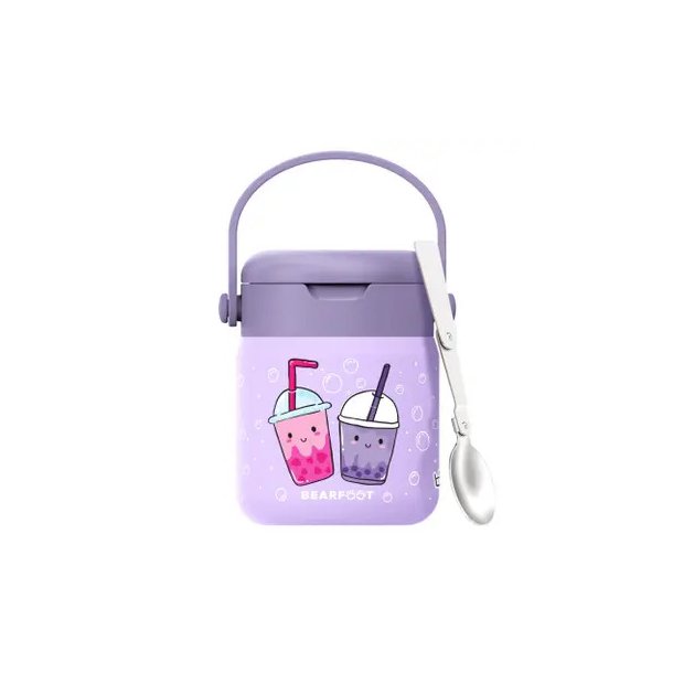 Bearfoot Termobeholder - Rustfri st�l - 500 ml - Lyser�d Bubble tea 