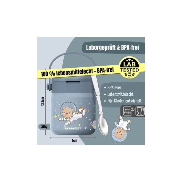 Bearfoot Termobeholder - Rustfri st�l - 500 ml - Bj�rn i rummet 