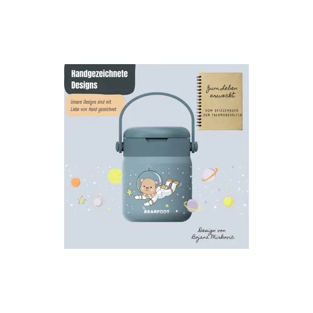 Bearfoot Termobeholder - Rustfri st�l - 500 ml - Bj�rn i rummet 