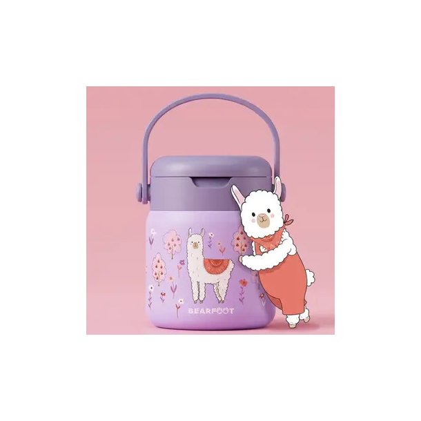 Bearfoot Termobeholder - Rustfri st�l - 500 ml - Lyser�d Lama 
