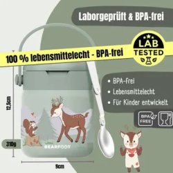 Bearfoot Termobeholder - Rustfri st�l - 500 ml - Salvie R�dyr