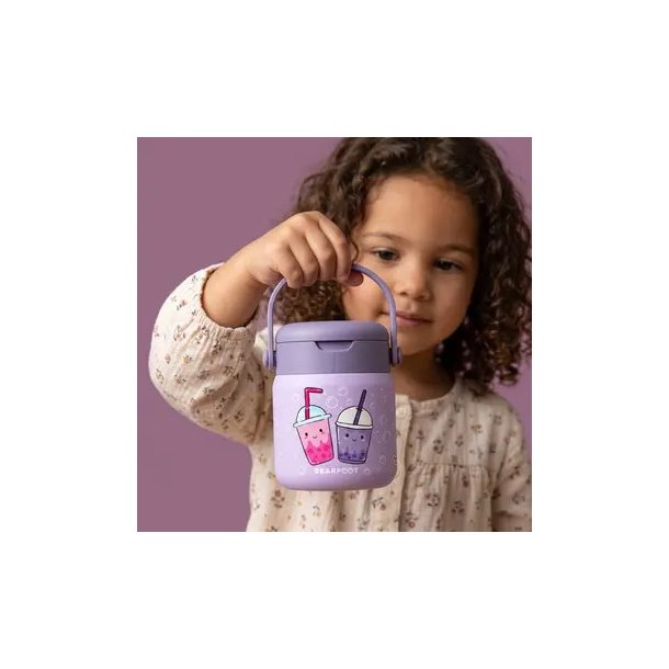 Bearfoot Termobeholder - Rustfri st�l - 500 ml - Lyser�d Bubble tea 