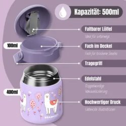 Bearfoot Termobeholder - Rustfri st�l - 500 ml - Lyser�d Lama 