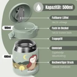 Bearfoot Termobeholder - Rustfri st�l - 500 ml - Salvie Ugle 
