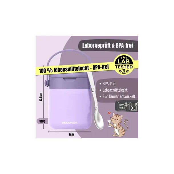Bearfoot Termobeholder - Rustfri st�l - 500 ml - Lyser�d 