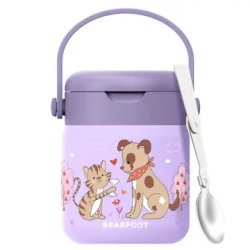 Bearfoot Termobeholder - Rustfri st�l - 500 ml - Lyser�d Hund og kat 