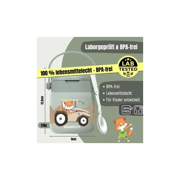 Bearfoot Termobeholder - Rustfri st�l - 500 ml - Salvie Traktor 