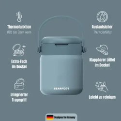 Bearfoot Termobeholder - Rustfri st�l - 500 ml - Bl�