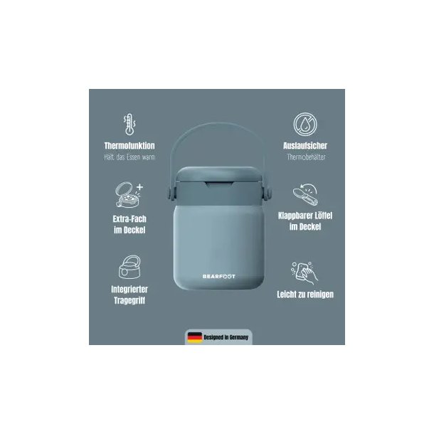 Bearfoot Termobeholder - Rustfri st�l - 500 ml - Bl�