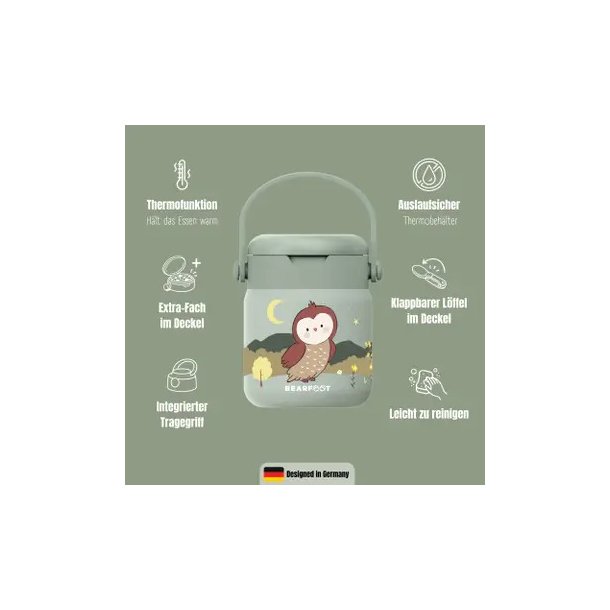 Bearfoot Termobeholder - Rustfri st�l - 500 ml - Salvie Ugle 