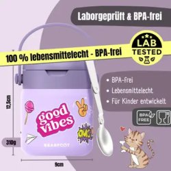 Bearfoot Termobeholder - Rustfri st�l - 500 ml - Lyser�d Klisterm�rker 