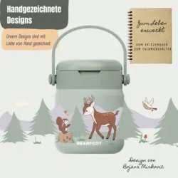 Bearfoot Termobeholder - Rustfri st�l - 500 ml - Salvie R�dyr