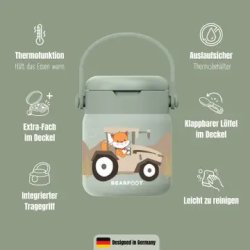Bearfoot Termobeholder - Rustfri st�l - 500 ml - Salvie Traktor 