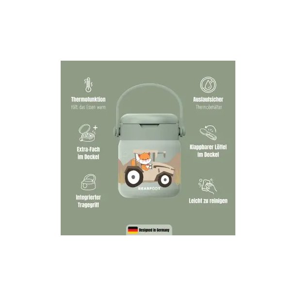 Bearfoot Termobeholder - Rustfri st�l - 500 ml - Salvie Traktor 