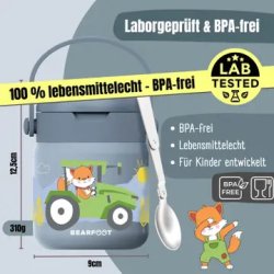 Bearfoot Termobeholder - Rustfri st�l - 500 ml - Bl� Traktor 