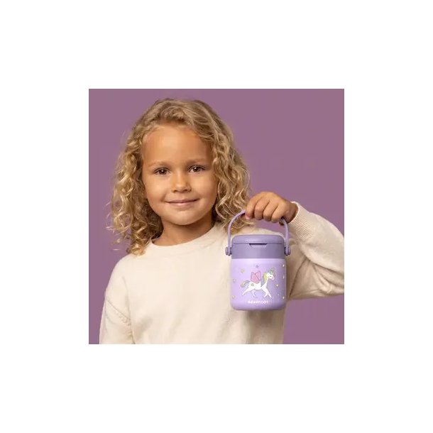 Bearfoot Termobeholder - Rustfri st�l - 500 ml - Lyser�d Enhj�rning 