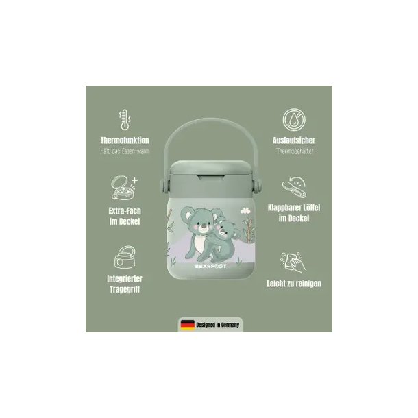 Bearfoot Termobeholder - Rustfri st�l - 500 ml - Salvie Koala 
