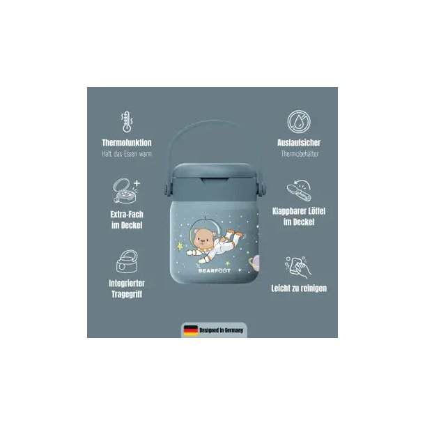 Bearfoot Termobeholder - Rustfri st�l - 500 ml - Bj�rn i rummet 