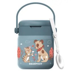 Bearfoot Termobeholder - Rustfri st�l - 500 ml - Bl� Hund og Kat 