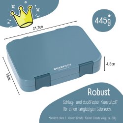 Bearfoot Madkasse med rum - Bl� 