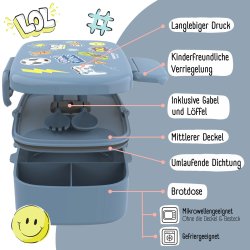 Bearfoot madkasse med bestik - Bl Klistermrker 