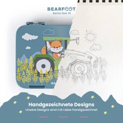 Bearfoot Madkasse med rum - Bl traktor 