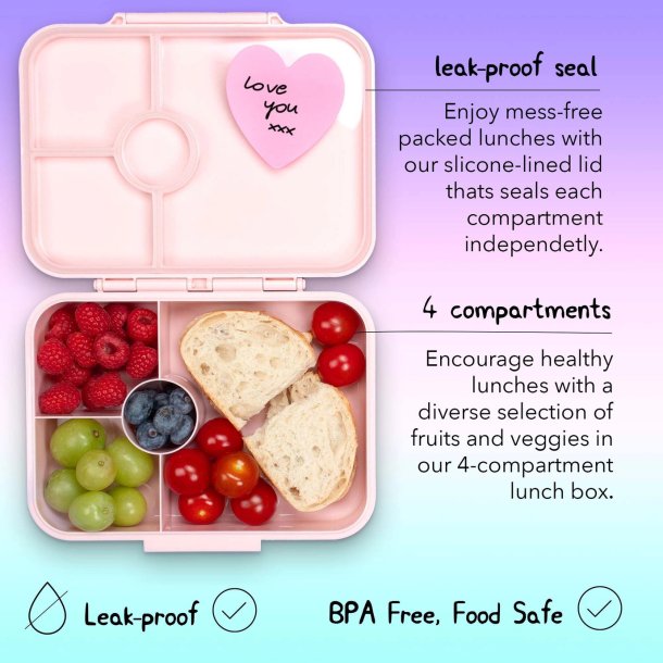 Fringoo - Madkasse med rum - Katte og slik - Lyserd