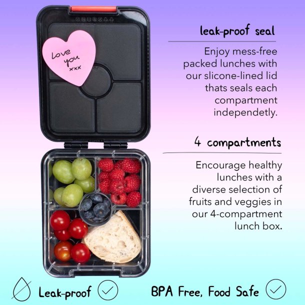 Fringoo - Madkasse med rum - Maskiner - Sort 