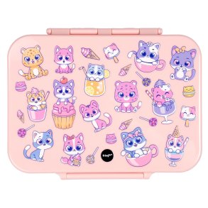 Fringoo - Madkasse med rum - Katte og slik - Lyserd