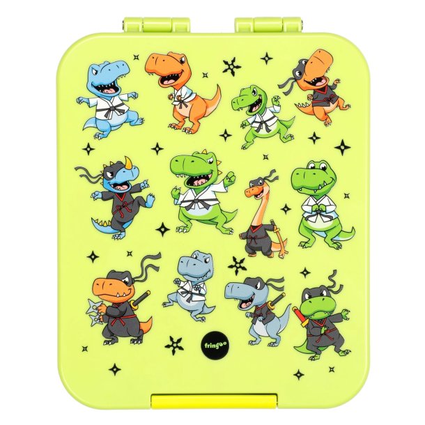 Fringoo - Madkasse med rum - Dino Ninja  - Grn 