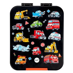 Fringoo - Madkasse med rum - Maskiner - Sort 