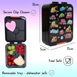 Fringoo - Madkasse med rum - Maskiner - Sort 