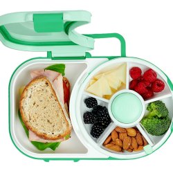 Gbe madkasse med snack spinner - Sage Grn 