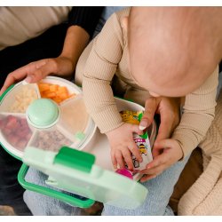 Gbe madkasse med snack spinner - Sage Grn 