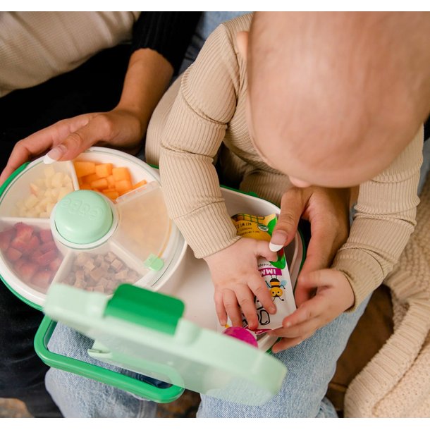 Gbe madkasse med snack spinner - Sage Grn 
