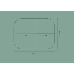 LEKKABOX Base st�lmadkasse m. 3 rum - 800 ml