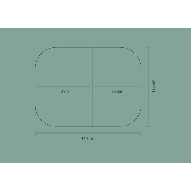LEKKABOX Base st�lmadkasse m. 3 rum - 800 ml