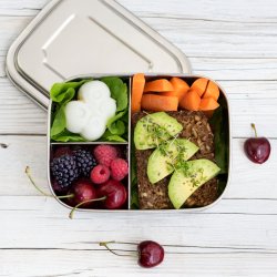 LEKKABOX Base st�lmadkasse m. 3 rum - 800 ml