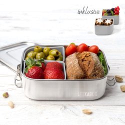 LEKKABOX Safe stlmadkasse inkl. 2 base cups - 800 ml