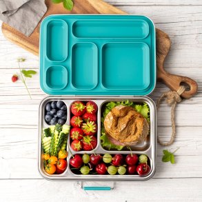 LEKKABOX Grande Stlmadkasse - 5 Rum - Petrol