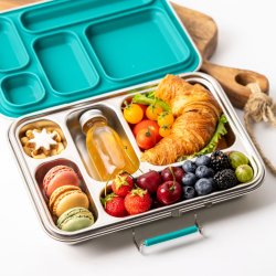 LEKKABOX Grande Stlmadkasse - 5 Rum - Petrol