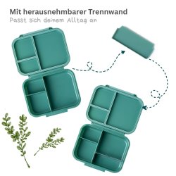 LEKKABOX Classic mini - Madkasse med 3 rum - Forest 