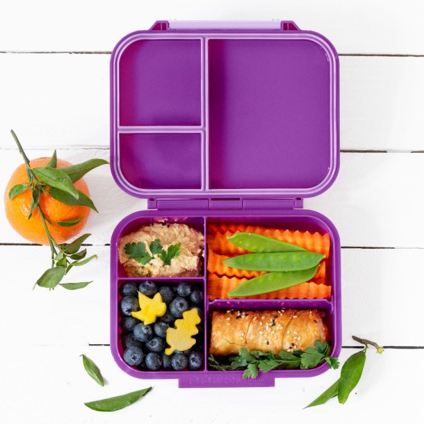 LEKKABOX Classic mini - Madkasse med 3 rum - Lilla