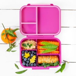 LEKKABOX Classic mini - Madkasse med 3 rum - Berry 