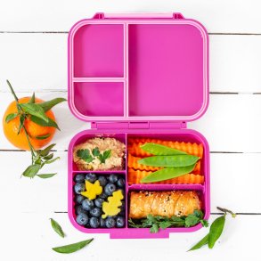 LEKKABOX Classic mini - Madkasse med 3 rum - Berry 