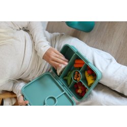 LEKKABOX Classic madkasse med 4 rum - Forest 