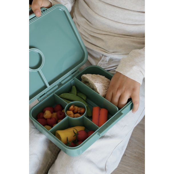 LEKKABOX Classic madkasse med 4 rum - Forest 