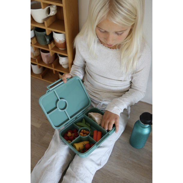 LEKKABOX Classic madkasse med 4 rum - Forest 