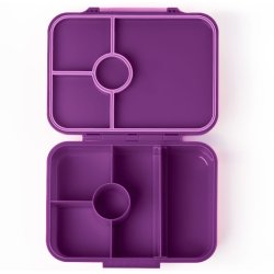 LEKKABOX Classic Madkasse - Med 4 rum - Lilla 