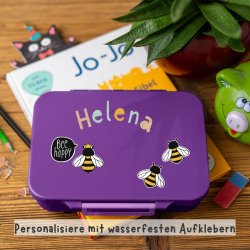 LEKKABOX Classic Madkasse - Med 4 rum - Lilla 